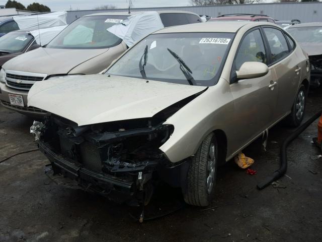 KMHDU46D87U135409 - 2007 HYUNDAI ELANTRA GL GOLD photo 2