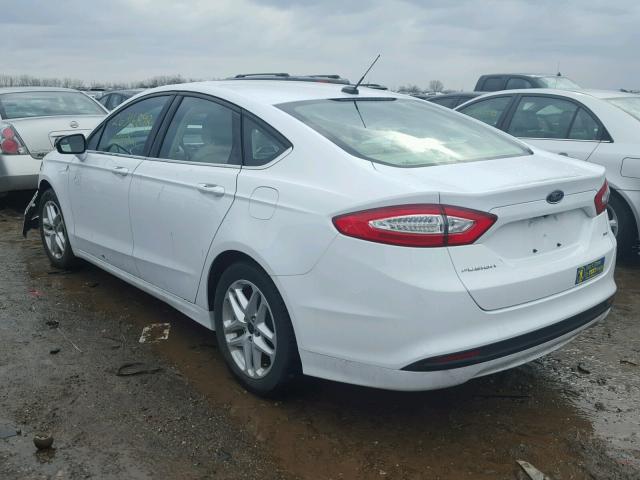 3FA6P0H73ER271509 - 2014 FORD FUSION SE WHITE photo 3