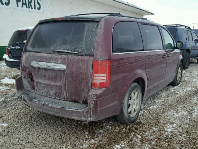 2A8HR54P48R710381 - 2008 CHRYSLER TOWN & COU MAROON photo 4