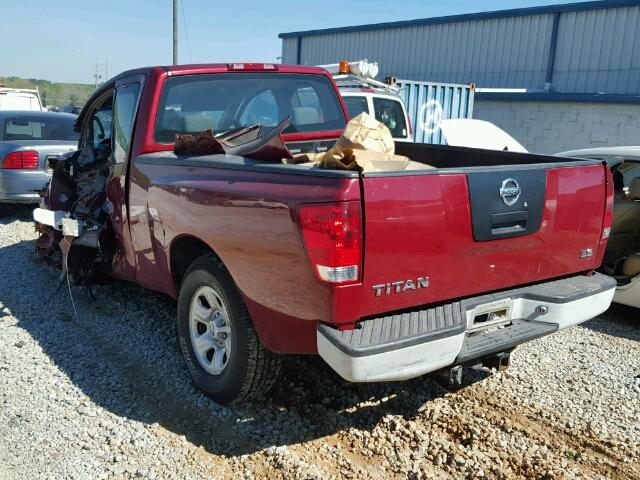 1N6BA06A26N519601 - 2006 NISSAN TITAN XE RED photo 3