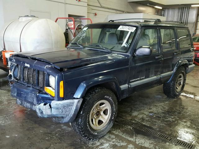1J4FF48S6YL131640 - 2000 JEEP CHEROKEE S RED photo 2