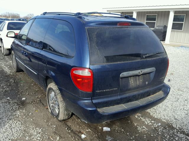 2C8GP64L41R396375 - 2001 CHRYSLER TOWN & COU BLUE photo 3