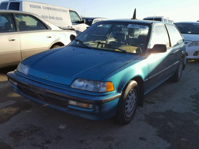 2HGED645XMH573784 - 1991 HONDA CIVIC DX TURQUOISE photo 2