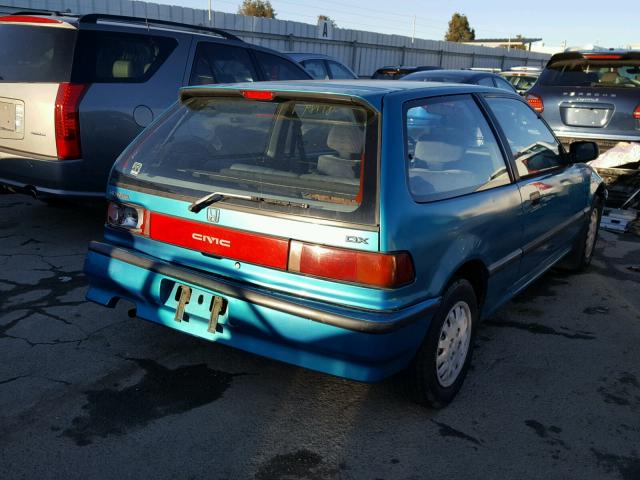 2HGED645XMH573784 - 1991 HONDA CIVIC DX TURQUOISE photo 4