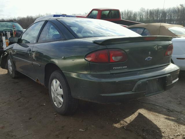 1G1JC124417159476 - 2001 CHEVROLET CAVALIER GREEN photo 3