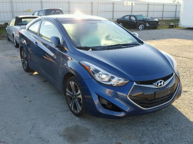 KMHDH6AH7EU027905 - 2014 HYUNDAI ELANTRA CO BLUE photo 1