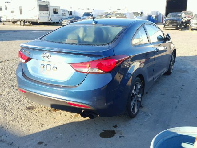 KMHDH6AH7EU027905 - 2014 HYUNDAI ELANTRA CO BLUE photo 4