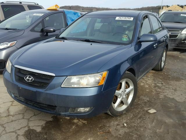 5NPEU46F36H010692 - 2006 HYUNDAI SONATA GLS BLUE photo 2