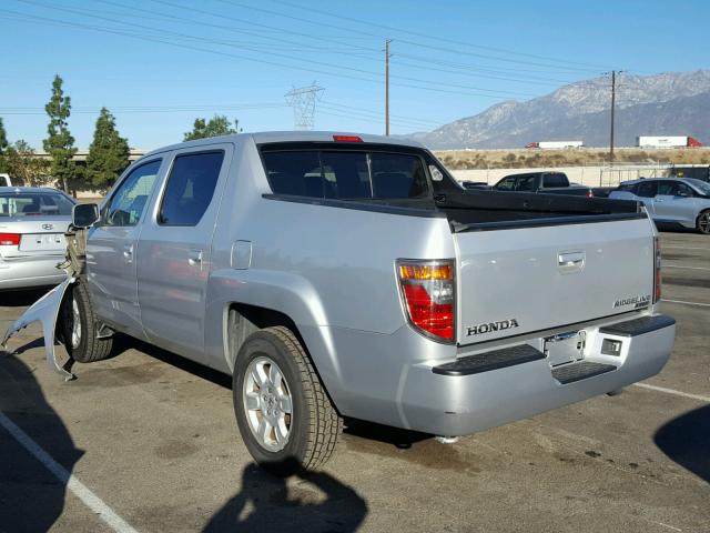 2HJYK16447H521091 - 2007 HONDA RIDGELINE SILVER photo 3