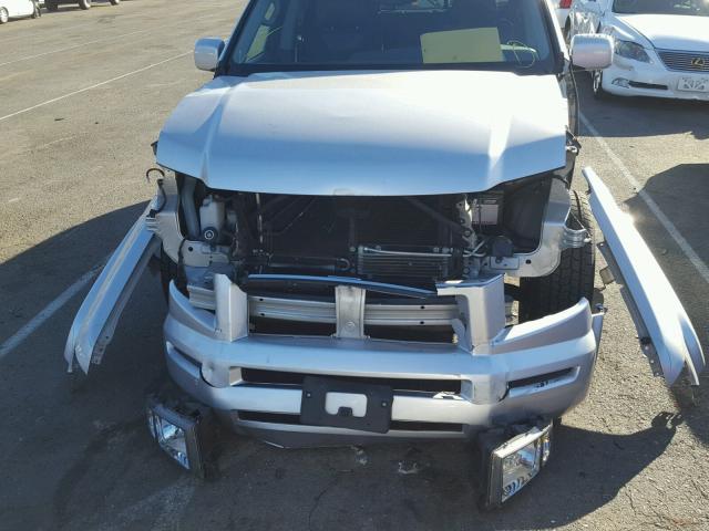 2HJYK16447H521091 - 2007 HONDA RIDGELINE SILVER photo 9