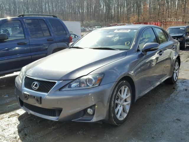 JTHCF5C29C5059737 - 2012 LEXUS IS 250 GRAY photo 2