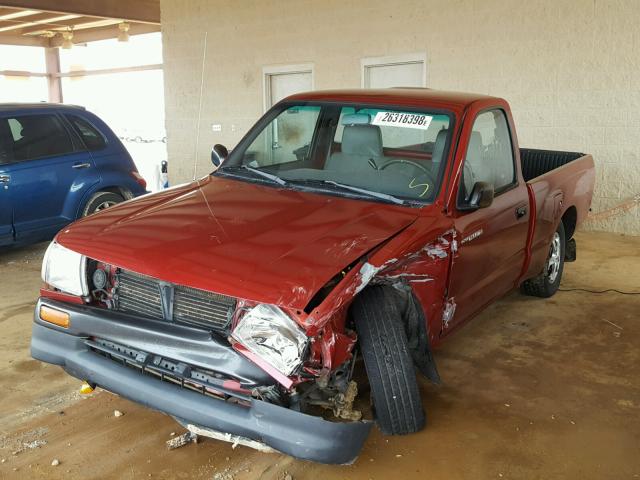 4TANL42N8VZ246080 - 1997 TOYOTA TACOMA RED photo 2