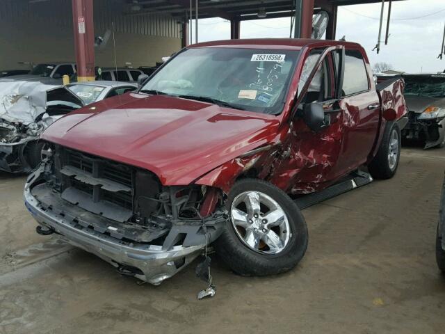 1C6RR7LT9FS504627 - 2015 RAM 1500 SLT RED photo 2