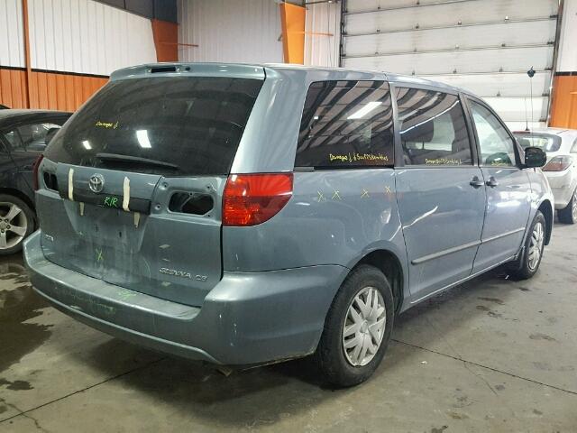 5TDZA29C35S258109 - 2005 TOYOTA SIENNA CE BLUE photo 4