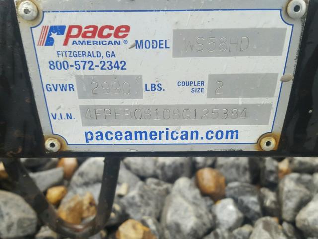 4FPFB08108G125384 - 2008 PACE CARGO TRLR WHITE photo 10