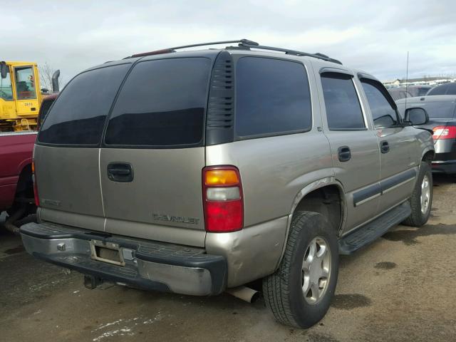 1GNEK13T61J278545 - 2001 CHEVROLET TAHOE K150 TAN photo 4