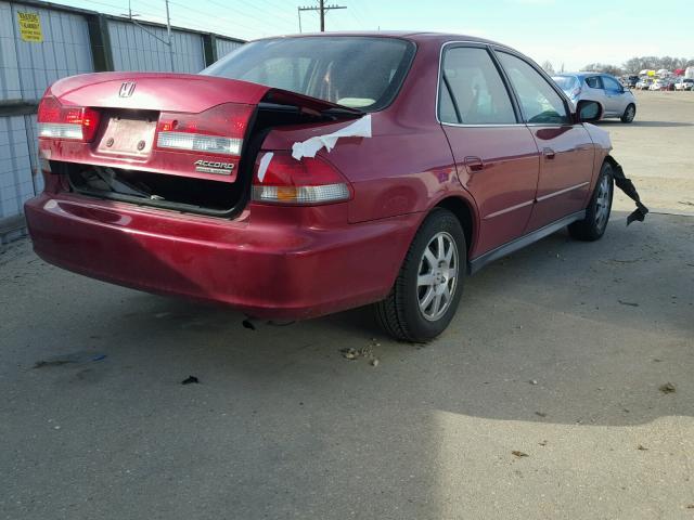 JHMCG56772C025746 - 2002 HONDA ACCORD SE RED photo 4