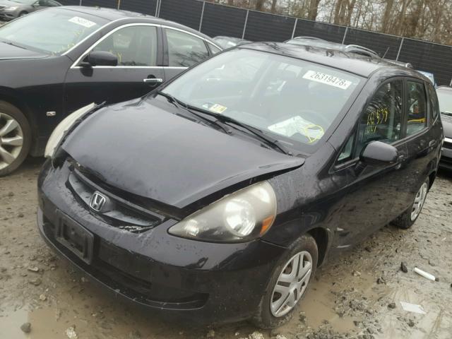 JHMGD38428S020163 - 2008 HONDA FIT BLACK photo 2