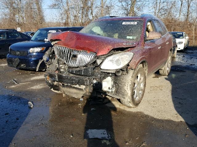 5GALVBED4AJ114294 - 2010 BUICK ENCLAVE CX RED photo 2