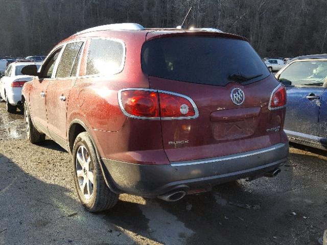 5GALVBED4AJ114294 - 2010 BUICK ENCLAVE CX RED photo 3