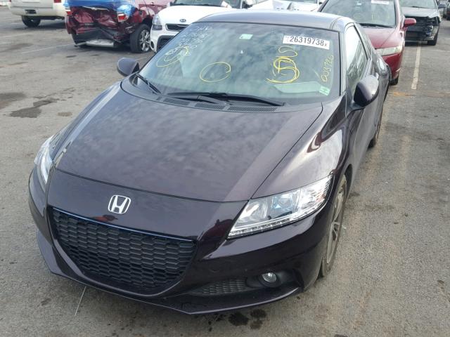 JHMZF1D6XDS003720 - 2013 HONDA CR-Z EX PURPLE photo 2