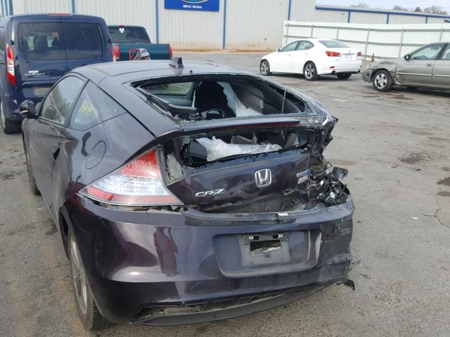 JHMZF1D6XDS003720 - 2013 HONDA CR-Z EX PURPLE photo 3