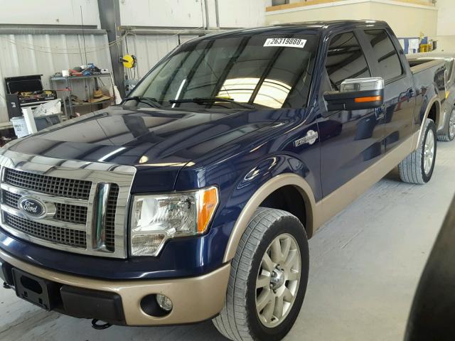 1FTFW1EF6BKE08392 - 2011 FORD F150 SUPER BLUE photo 2