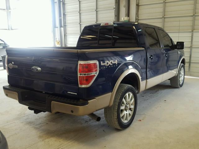 1FTFW1EF6BKE08392 - 2011 FORD F150 SUPER BLUE photo 4