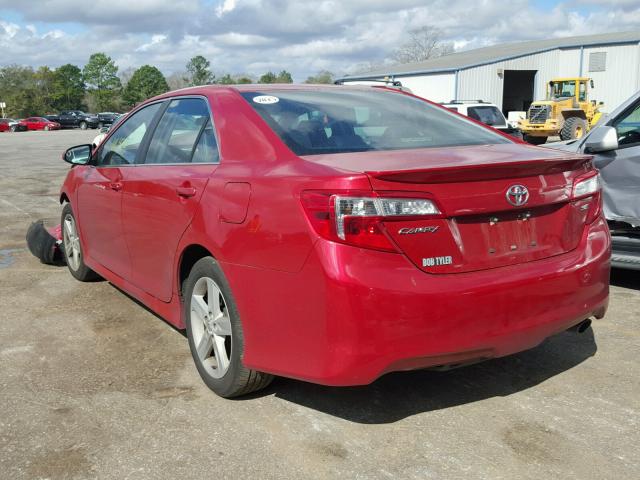 4T1BF1FK0CU550152 - 2012 TOYOTA CAMRY BASE RED photo 3
