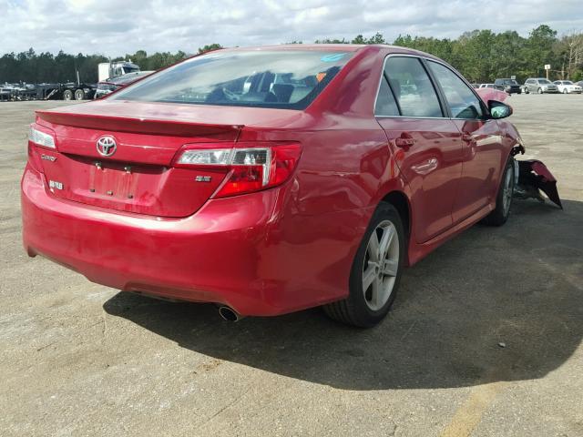 4T1BF1FK0CU550152 - 2012 TOYOTA CAMRY BASE RED photo 4