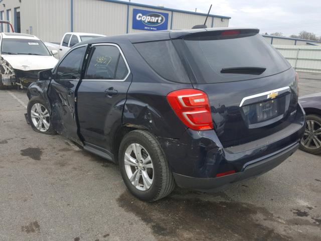 2GNALBEK2G6342074 - 2016 CHEVROLET EQUINOX LS BLUE photo 3