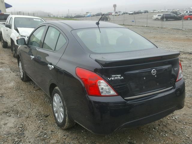 3N1CN7APXHL854692 - 2017 NISSAN VERSA S BLACK photo 3