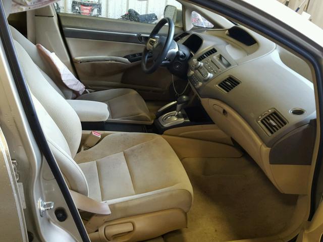 1HGFA16858L115764 - 2008 HONDA CIVIC EX ბეჟი ფოტო 5