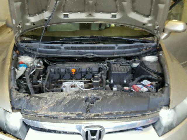 1HGFA16858L115764 - 2008 HONDA CIVIC EX BEIGE photo 7