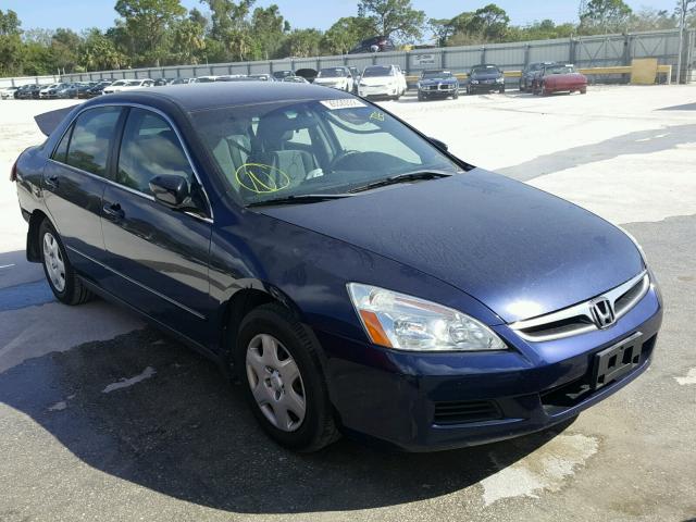 1HGCM56407A212587 - 2007 HONDA ACCORD LX BLUE photo 1