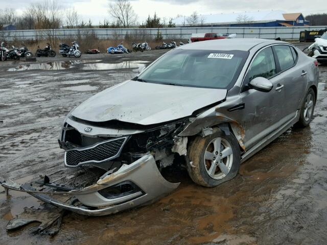 KNAGM4A72E5493158 - 2014 KIA OPTIMA LX SILVER photo 2