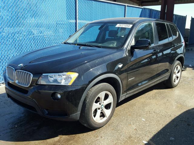 5UXWX5C54CL724155 - 2012 BMW X3 XDRIVE2 BLACK photo 2