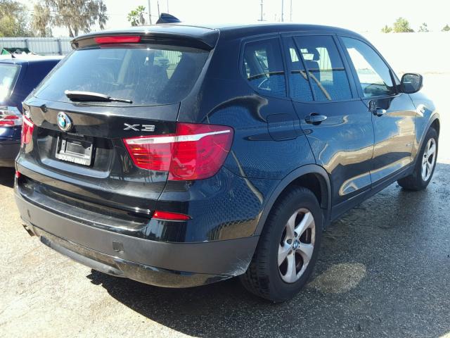 5UXWX5C54CL724155 - 2012 BMW X3 XDRIVE2 BLACK photo 4