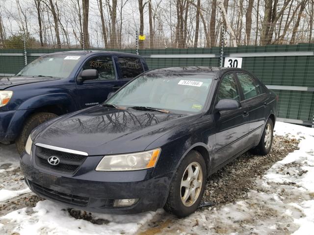 5NPEU46F76H003650 - 2006 HYUNDAI SONATA GLS BLUE photo 2