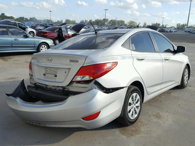 KMHCT4AE0GU099732 - 2016 HYUNDAI ACCENT SE SILVER photo 4