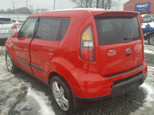 KNDJT2A22A7101279 - 2010 KIA SOUL + RED photo 3