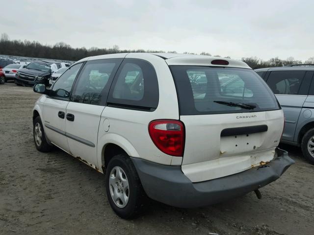 1B4GP25301B261799 - 2001 DODGE CARAVAN SE WHITE photo 3