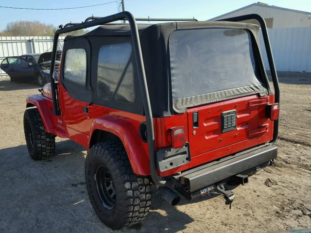 1J4FA39S83P357333 - 2003 JEEP WRANGLER C RED photo 3