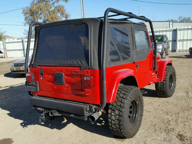 1J4FA39S83P357333 - 2003 JEEP WRANGLER C RED photo 4