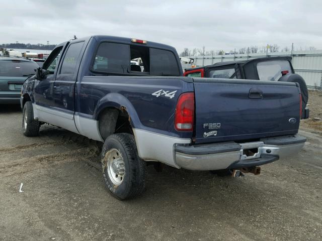 1FTSW31F62EC40610 - 2002 FORD F350 SRW S BLUE photo 3