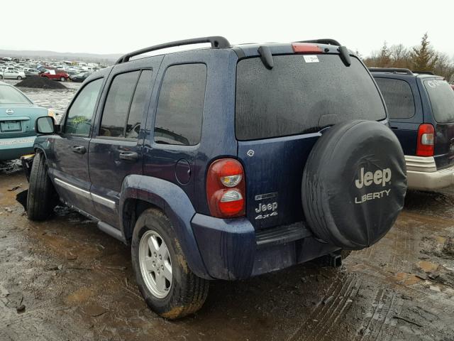 1J4GL48K96W291200 - 2006 JEEP LIBERTY SP BLUE photo 3