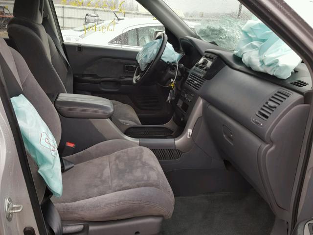 2HKYF18443H619660 - 2003 HONDA PILOT EX SILVER photo 5