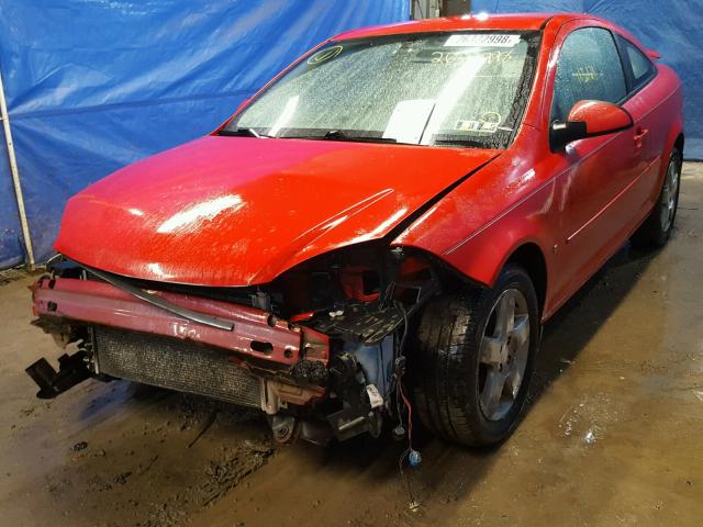 1G1AL18F987307057 - 2008 CHEVROLET COBALT LT RED photo 2