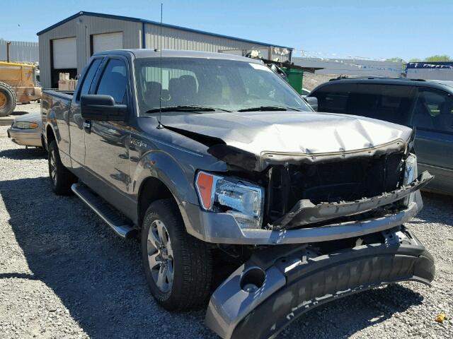 1FTEX1CM1BFA17864 - 2011 FORD F150 SUPER GRAY photo 1