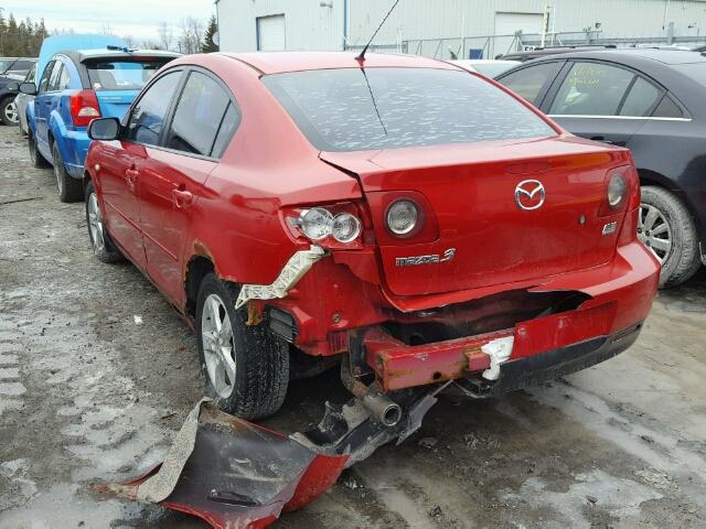 JM1BK12F241191334 - 2004 MAZDA 3 I RED photo 3